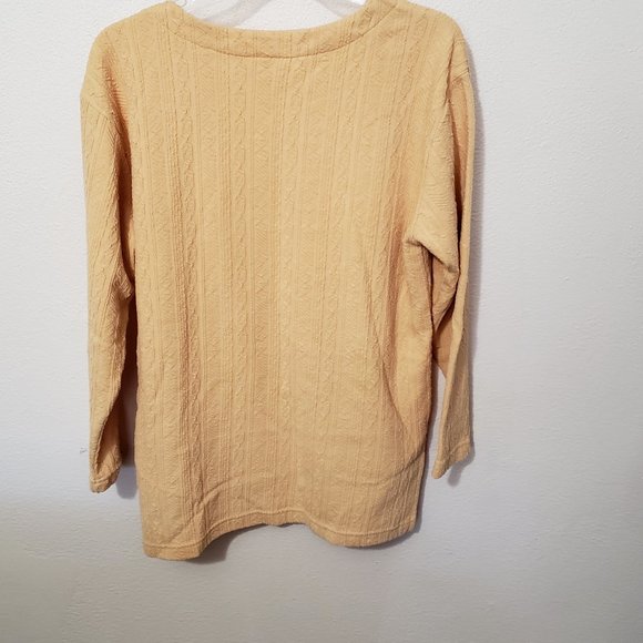 Adolpho Sport Yellow Top Sweater Size Medium - Picture 6 of 6